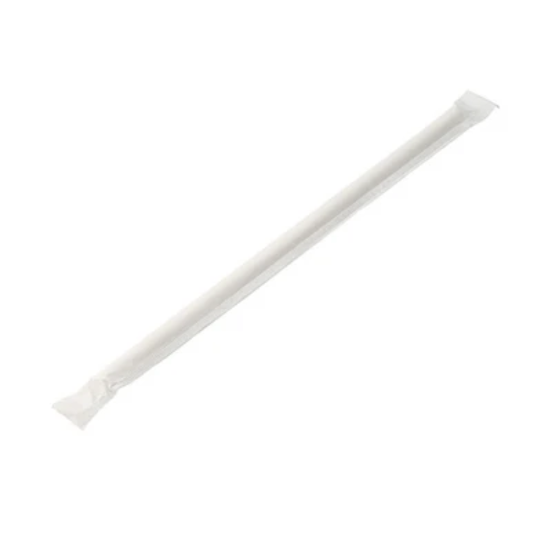 PAPER STRAW WRAPPED 195X6MM X1000(Z)